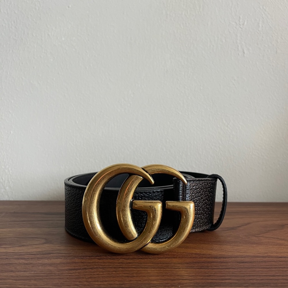 Gucci GG Marmont Wide Leather Belt